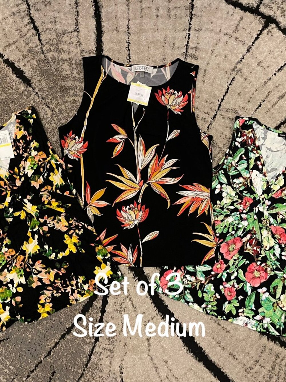 Set of 3 Women's Size Medium Dressy Tank Tops - Includes: Cable & Gauge - 2 NWT!